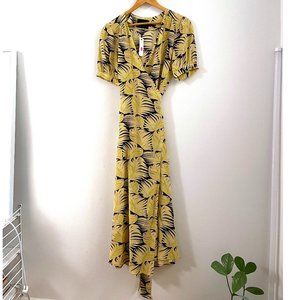 No. 6 Store Lucia Silk Wrap Dress in Fern print, BNWT